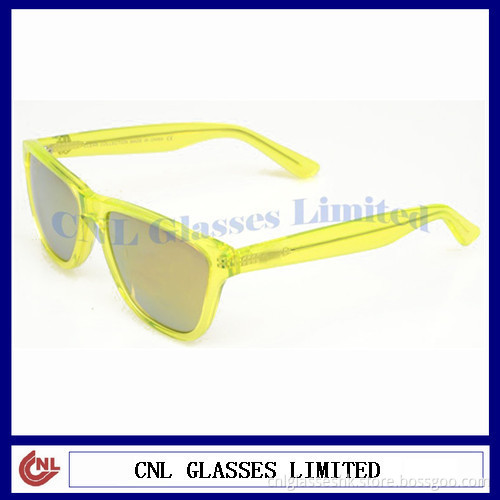 Popular Clear Frame Sunglasses Wayfarer With Mirror Lens